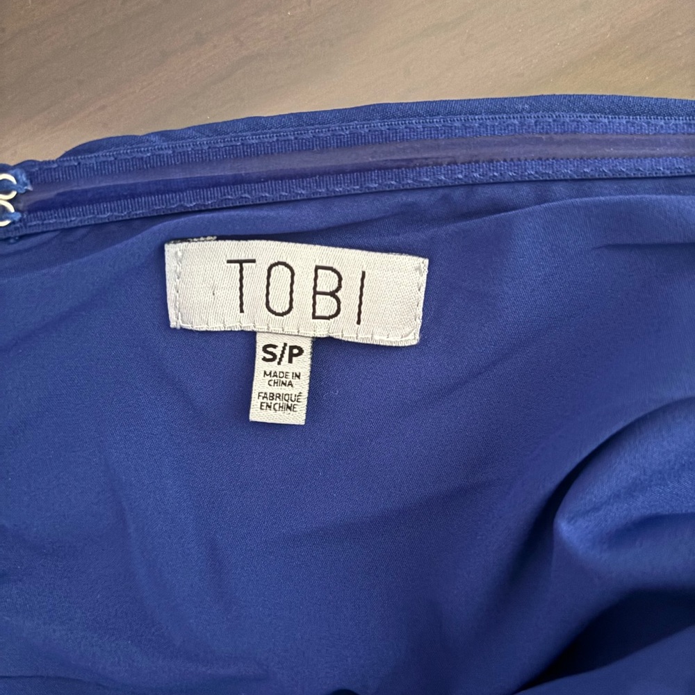 Royal blue strapless dress - Picture 2 of 2